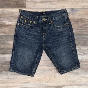 True Religion Indigo Blue Denim Short - Mens